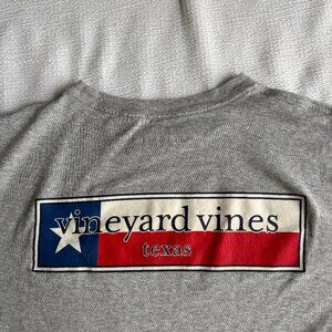 Vineyard Vines Texas Flag One Pocket Gray T-Shirt Men's Size Medium
